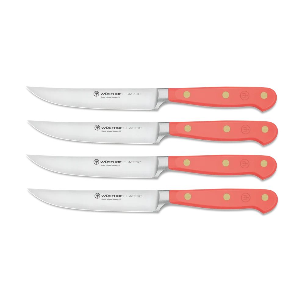 Sada 4 nožů na steaky Classic Colour 12 cm Coral Peach Wüsthof 1061760403