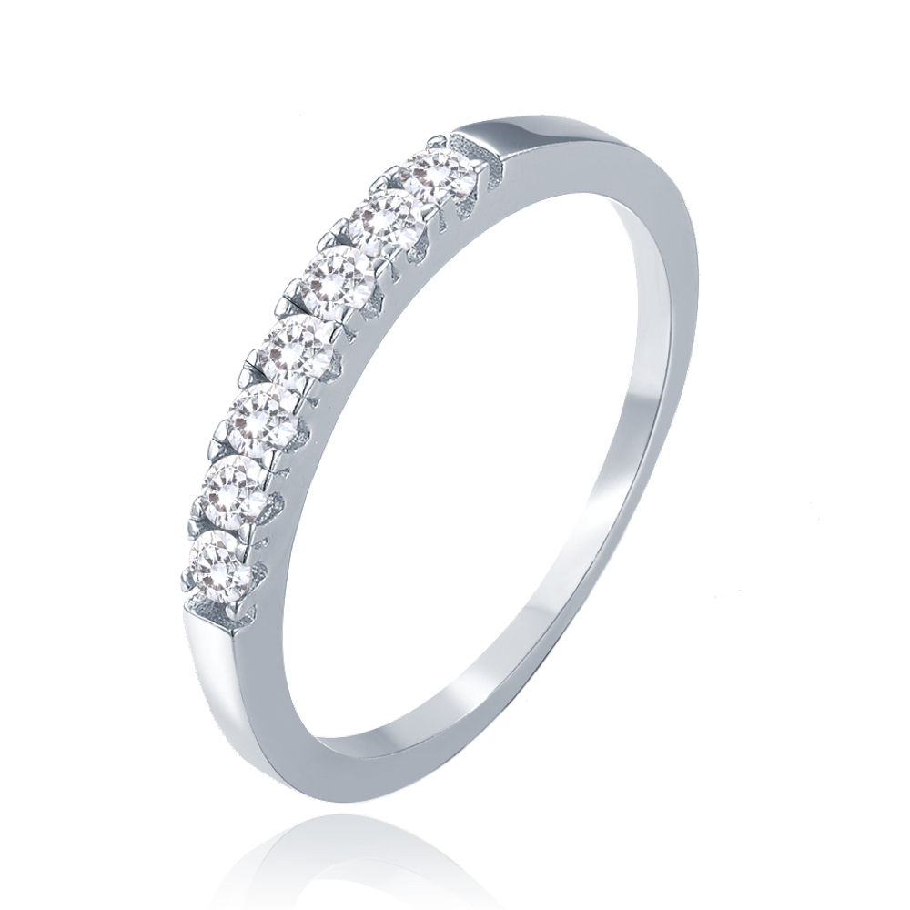 Levně MINET Elegantní stříbrný prsten s bílými zirkony vel. 50 JMAN0606SR50