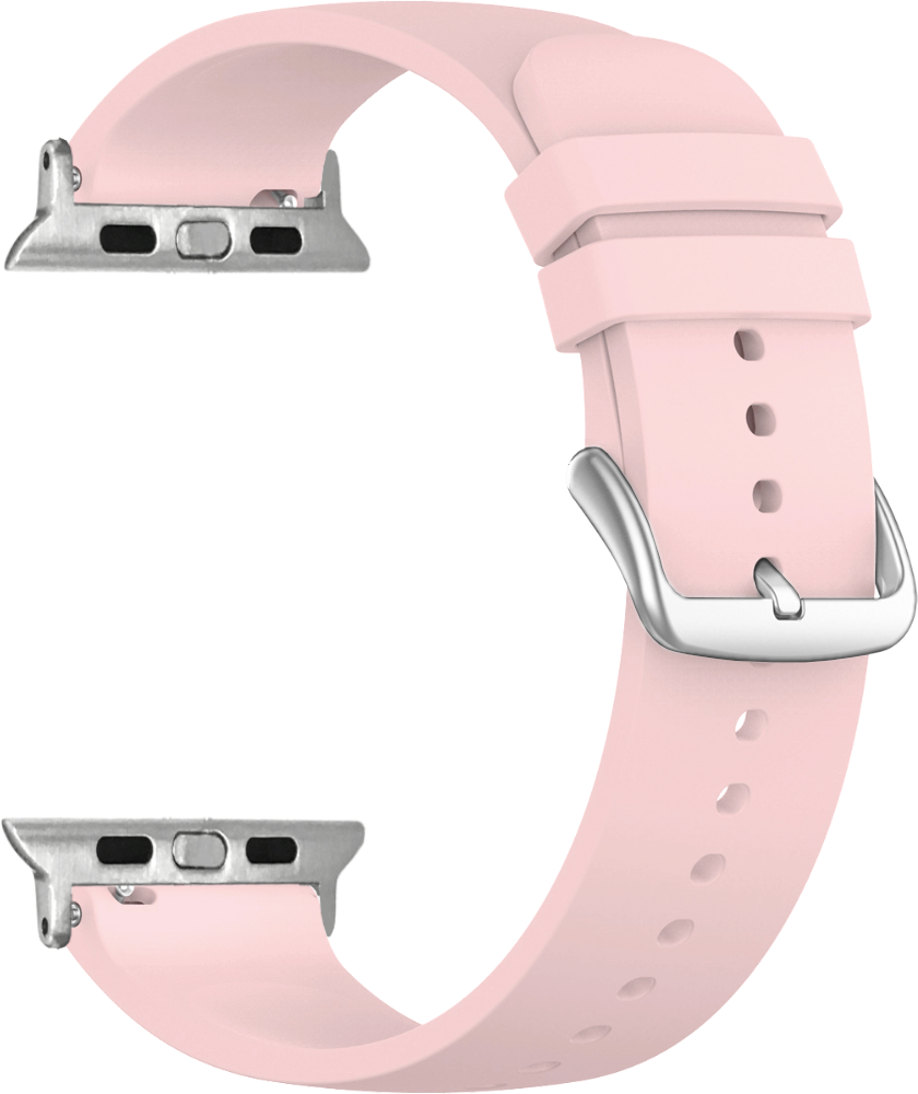 Levně LAVVU LSXBPS1 Světle růžový silikonový řemínek na hodinky pro APPLE WATCH 38-40 mm