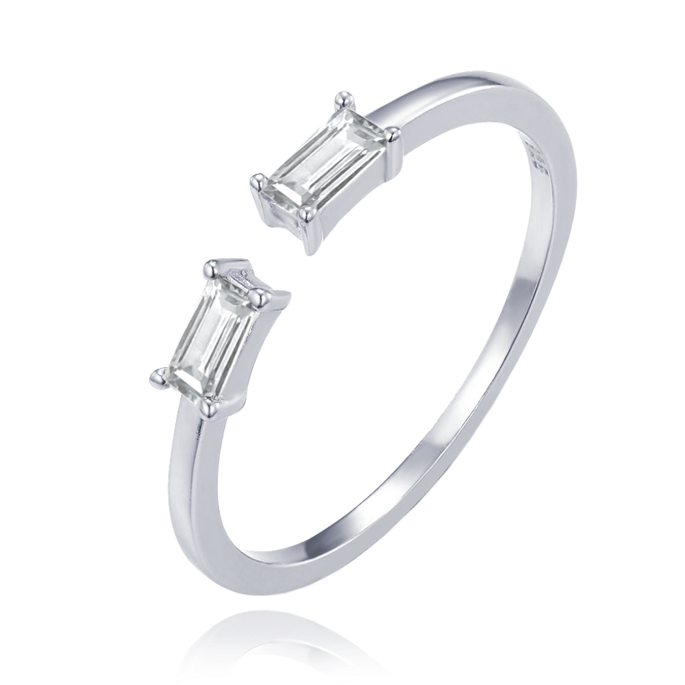 Levně MINET Elegantní stříbrný prsten s bílými zirkony vel. 58 JMAS0243SR58
