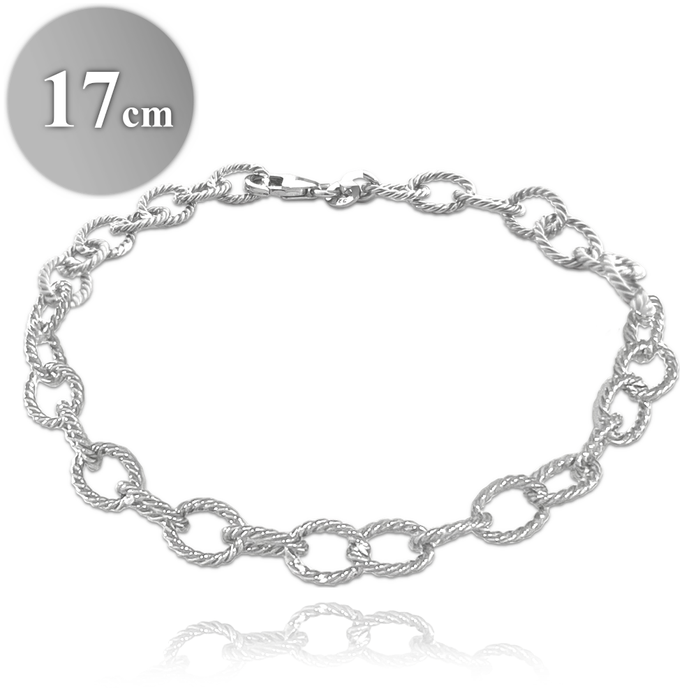 MINET Stříbrný náramek JMAS0220SB17