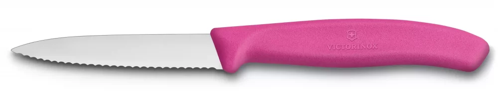 Nůž na zeleninu s vlnkovaným ostřím 8 cm Victorinox 6.7636.L115 Růžový