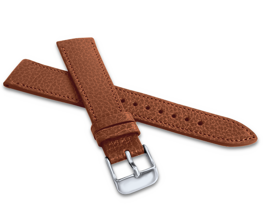 Levně LAVVU LSADE18 Světle hnědý prošitý řemínek MEDITERRA z luxusní kůže Top Grain - 18 mm