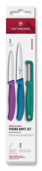 Levně Sada nožů se škrabkou Victorinox 6.7116.33C1 Swiss Classic, 3 ks