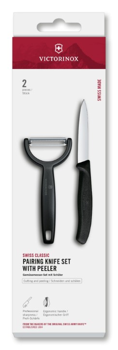 Levně Sada kuchyňského nože a škrabky Victorinox 6.7113.22 Swiss Classic, 2 ks