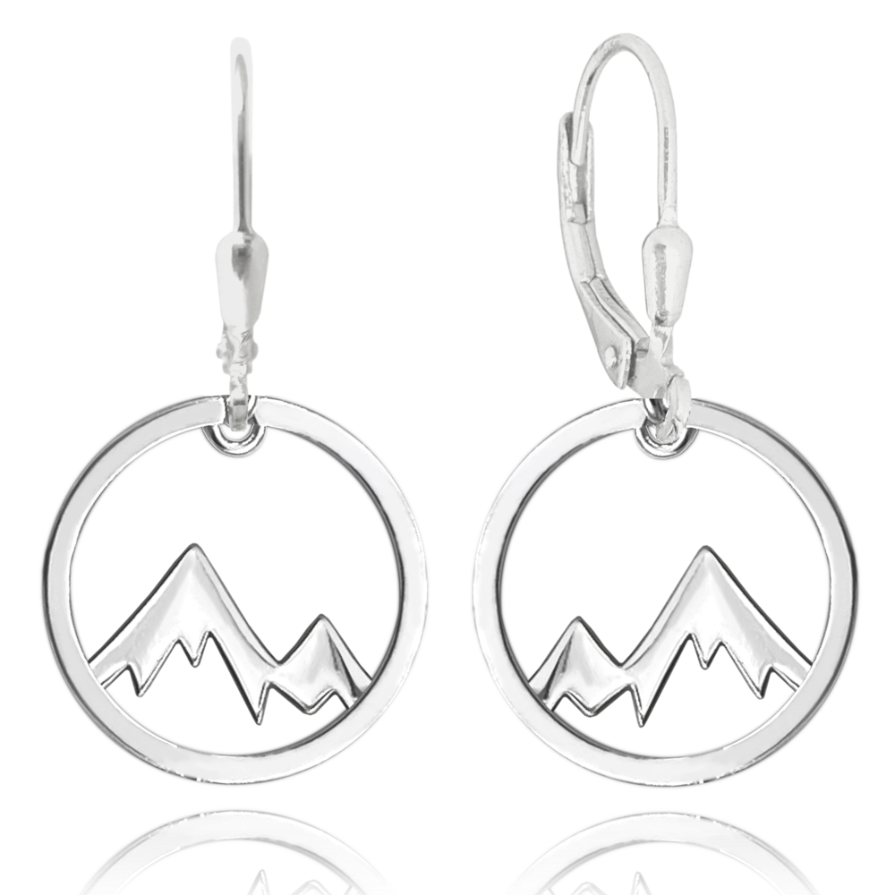 MINET Cestovatelské stříbrné náušnice HORY JMAS0190SE00