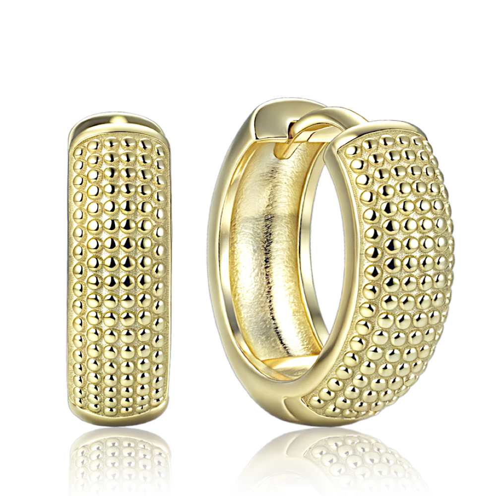 Levně MINET Elegantní pozlacené stříbrné náušnice JMAS0327GE00
